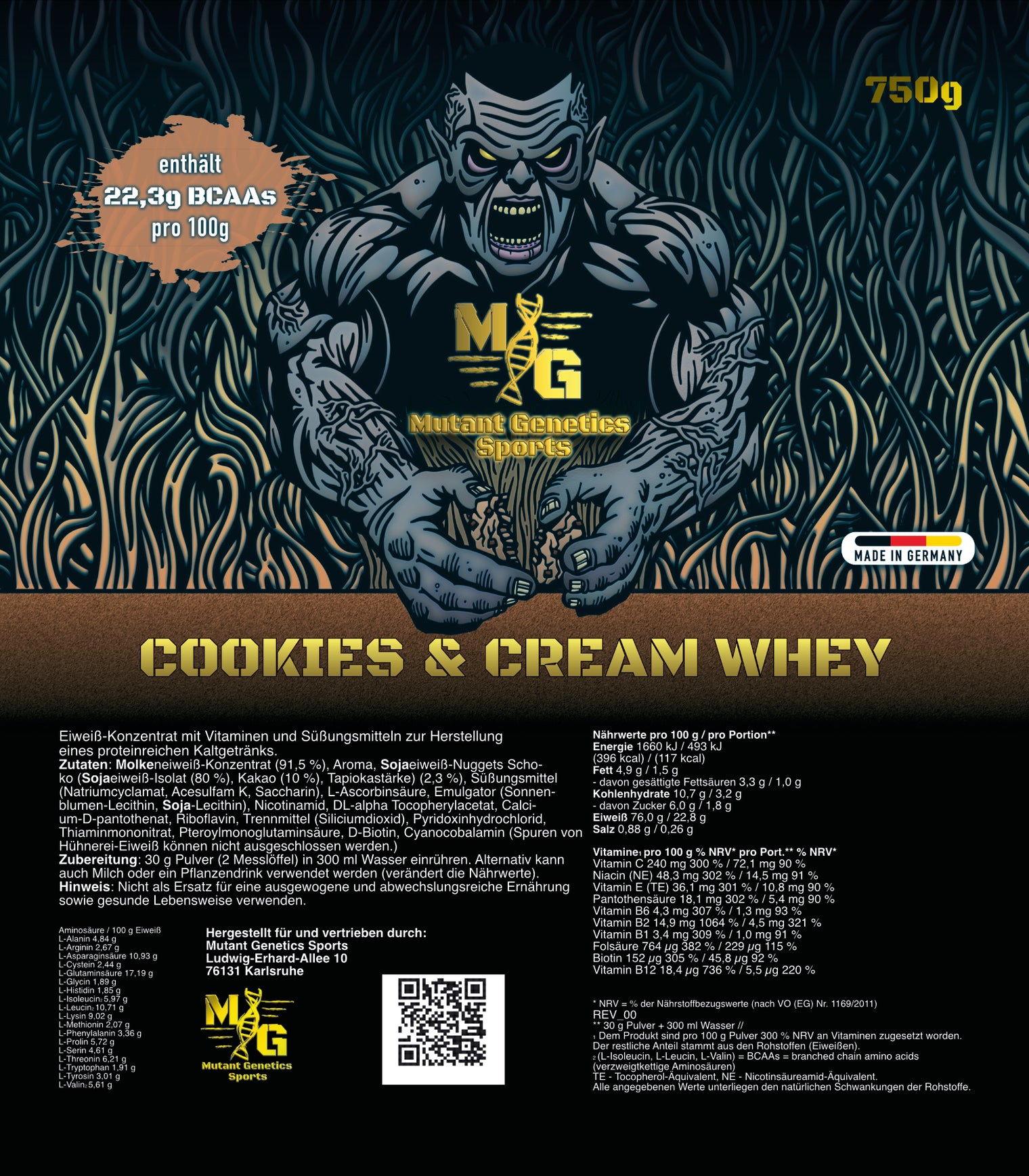 Whey Protein Cookies & Cream