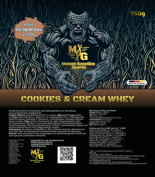 Whey Protein Cookies & Cream