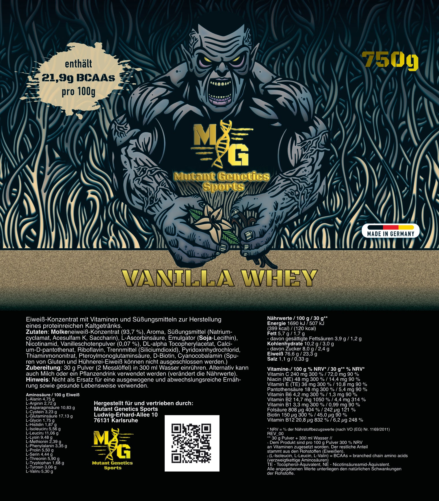 Whey Protein Vanille